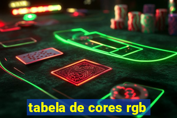 tabela de cores rgb